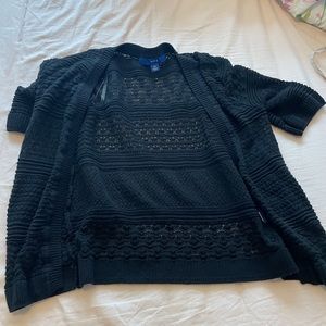 Short sleeve cropped cardigan